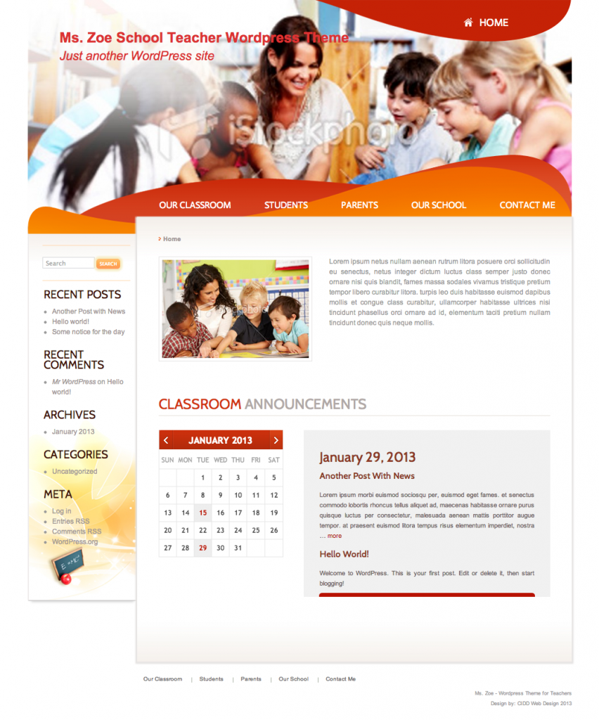 Ms. Zoe WordPress theme