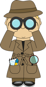 detective with binoculars